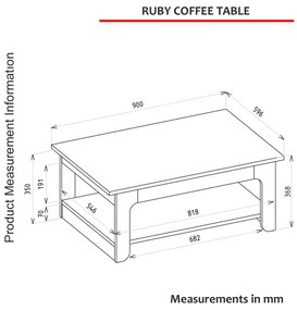 Konferenčný stolík Rubys (dub). Vlastná spoľahlivá doprava až k Vám domov. 1108160