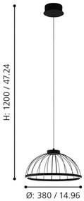 Eglo 99401 - LED Luster na lanku BOGOTENILLO LED/22W/230V