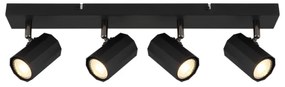 Globo 57918-4B - Bodové svietidlo JAMES 4xGU10/25W/230V čierna