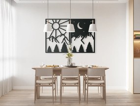 drevko Viacdielny obraz Deň a Noc Rozmer obrazu: 30,5 x 44,5 cm, Farba dekorácie: Čierna