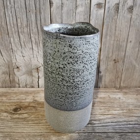 Váza keramická šedohnedá 12x12x23.5cm