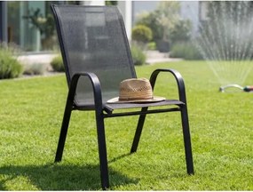 Záhradná stolička Nadja, čierna%
