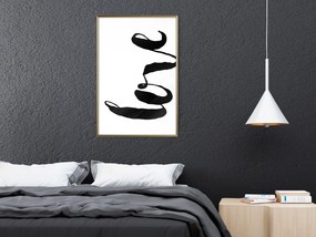 Artgeist Plagát - Black Love [Poster] Veľkosť: 30x45, Verzia: Zlatý rám