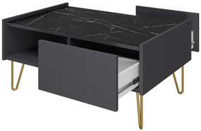 Konferenčný stolík Amaryllis AL97 (čierny grafit + čierny kráľovský mramor). Vlastná spoľahlivá doprava až k Vám domov. 1060628