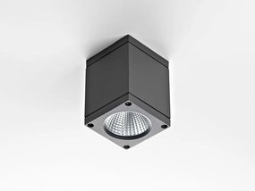 LED2 Vonkajšie prisadené stropné LED osvetlenie KUBO, 6W, teplá biela, štvorcové, antracitové, IP54