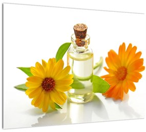 Sklenený obraz kvetinového oleja (70x50 cm)