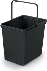 Prosperplast Závesný odpadkový kôš SYSTEMA BASIC, 23 l, 36 x 27 x 33cm, čierny