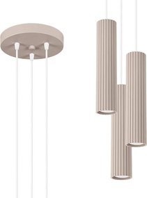 Taupe kovové závesné svietidlo ø 19,5 cm Gleam – Sollux