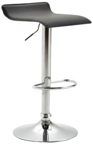 Barová stolička Dyn V2 - podnož chróm - Čierna
