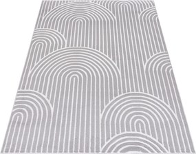 TA Koberec NG81A GRAY/WHITE ELLEN Sivý Obdĺžnikový Rozmer: 140x200 cm