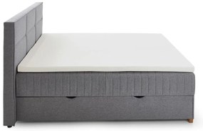 Sivá boxspring posteľ s úložným priestorom 160x200 cm Tambo – Meise Möbel