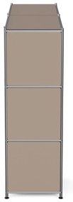 Kovová komoda »CN3« so 6 výklopnými priečinkami, hnedosivá