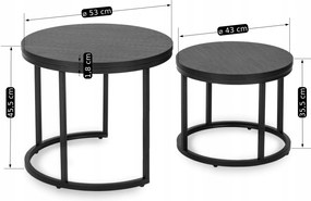 PROXIMA.store - Set dizajnových stolíkov DAFNE VEĽKOSŤ: MINI