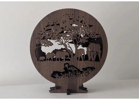 Li-Go 23610/DUB2 - LED Stmievateľná stolná dekorácia LED/12W/230V 20x22 cm dub