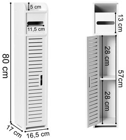 Stojaca skrinka do kúpeľne IBIZA biela