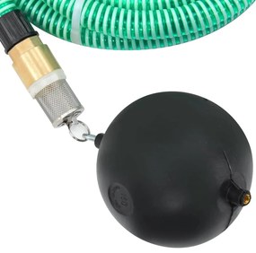 Odsávacia hadica s mosadznými spojkami, zelená 1,1" 15 m, PVC