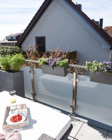 Balkónový hrantík BALKONA CLASSICO, plast, šírka 50 cm, antracit