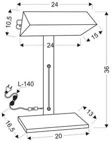 Stolná lampa BANKIER 1xE14/40W/230V