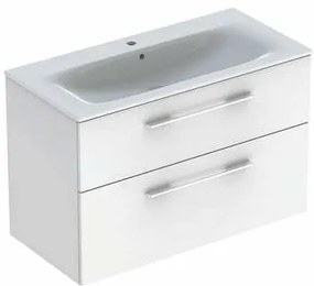 Kúpeľňová skrinka s umývadlom Geberit Selnova 100x50,2x65,2 cm biela lesk 501.244.00.1