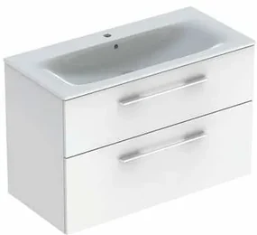 Kúpeľňová skrinka s umývadlom Geberit Selnova 100x50,2x65,2 cm biela lesk 501.244.00.1