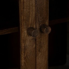 Hnedá vitrína z mangového dreva 80x140x40 cm Ravi – Ixia