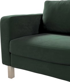 Poťah na kreslo Karlstad farba produktu zelená látka lesklá, zamatová