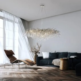 Paul Neuhaus 2031-55 - Luster na lanku ICICLE 15xG9/40W/230V 75x150 cm chróm