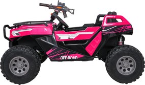 Ramiz Elektrická bugina PROSPECTOR STRONG pre deti ružová + pohon 4x4 + diaľkové ovládanie