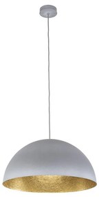 Luster na lanku SFERA 1xE27/60W/230V pr. 50 cm šedá/zlatá