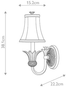 Hinkley HK-PLANT1-PL - Nástenné svietidlo PLANTATION 1xE14/40W/230V matný chróm