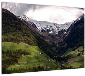 Obraz - Údolie pod horami (70x50 cm)