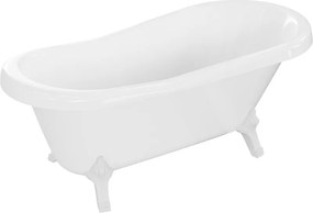Mexen Retro voľne stojaca vaňa 150 x 73 cm, biela, nohy biele - 53251507300-20