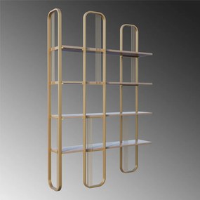 Regál v dekore borovice v zlatej farbe 125x180 cm Sierra – Kalune Design