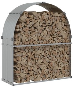 Držiak na polená strieborný 120x45x140 cm pozinkovaná oceľ