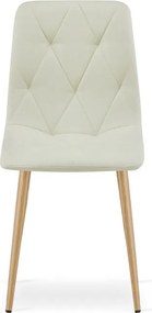 Set dvoch jedálenských stoličiek LIBRA béžové / hnedé nohy (2 ks)