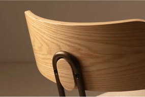 Béžová/v prírodnej farbe čalúnená jedálenská stolička Olimpia – MOME