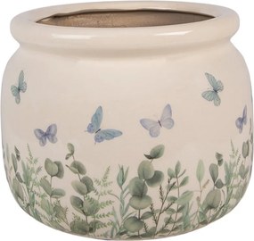 Dekoratívny obal na kvetináč Butterflies Home L - Ø 20*15 cm