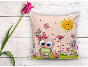 Detská obliečka na vankúš 43x43 cm Pink Owl – Mila Home