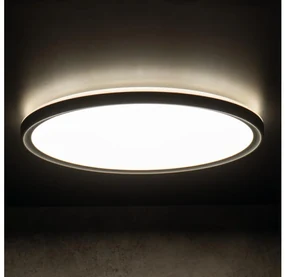 Kanlux 31505 - LED Kúp. stropné svietidlo AZPO LED/22W/230V pr. 42 cm IP54 čierna KX2605