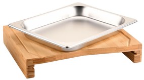 Kesper 58356 Krájacia doštička s odkladacou miskou, nehrdz. oceľ, 36,5 x 28,5 x 6,8 cm