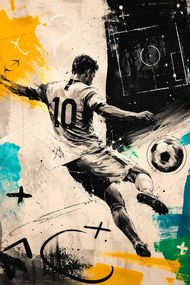 Futbal - Metalický obraz 60x40cm