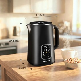Bauerkraft Inteligentná bezdrôtová rýchlovarná kanvica – 1,7l čierna