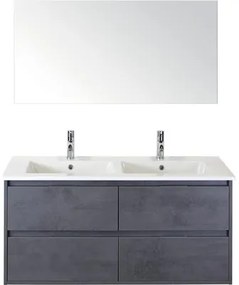 Kúpeľňová zostava Sanox Porto 120 cm zrkadlo 4 zásuvky antracit