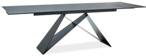 Čierny jedálenský stôl WESTIN II (160-240)X90, rozkladací