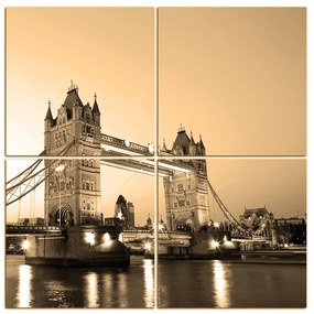 Obraz na plátne - Tower Bridge - štvorec 330FD (100x100 cm)