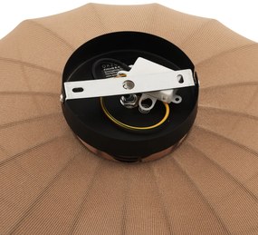 Japandi stropné svietidlo hnedé s látkovým tienidlom - Bida