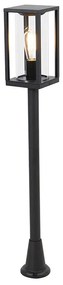Stojaca vonkajšia lampa čierna 100 cm so zemným hrotom a káblovou žľabou - Charlois