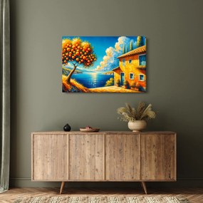 Obraz - Dom s pomarančmi II. (90x60 cm)