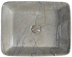 Sapho Sapho, DALMA keramické umývadlo 48x13x38 cm, grigio, MM513