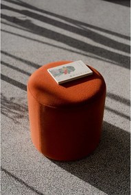 Vlnený taburet v terakotovej farbe Folk – noo.ma